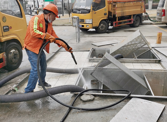 会山镇隔油池清理